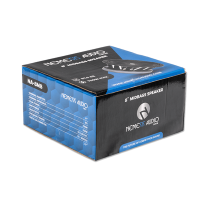 Nemesis Audio NA-8MB 8" 700W Peak 8-Ohm Car Mid-Bass Speaker Driver (Single)