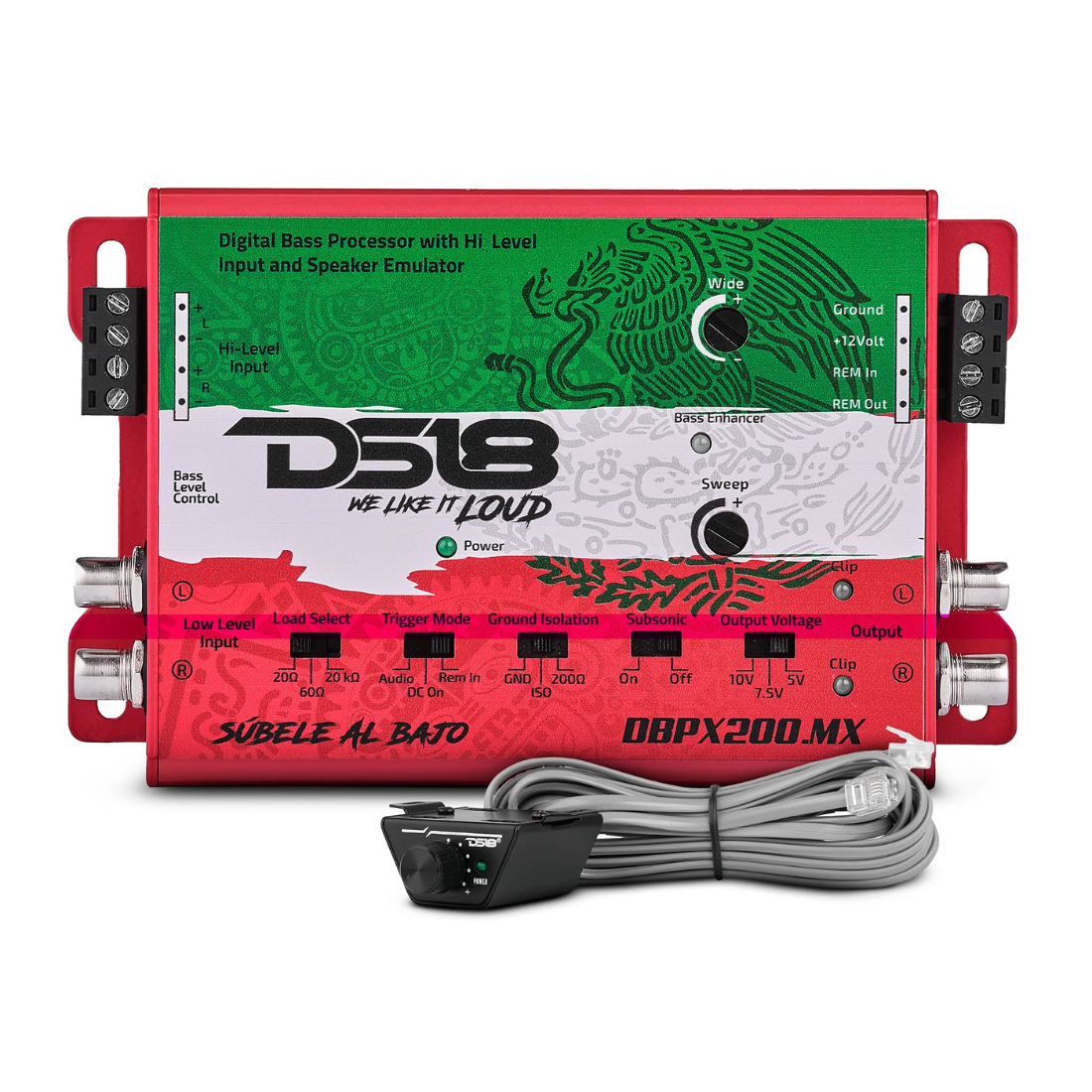 DS18 DBPX200.MX Digital Bass Processor Hi-Low Signal Converter Speaker Emulator