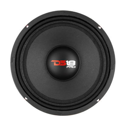 DS18 PRO-X10.4M 10" 600W Max 4-Ohm Car Audio Mid-Range Loudspeaker (Single)