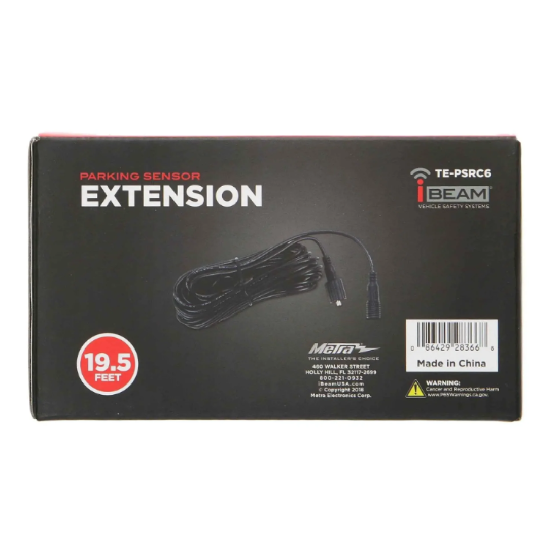 iBeam TE-PSRC6 6 Meter (19.5Ft.) Waterproof Parking Sensor Extension Cable