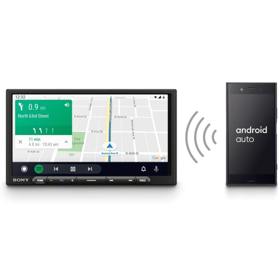 Sony XAV-AX4000 6.95" Apple CarPlay & Android Auto Digital Multimedia Receiver