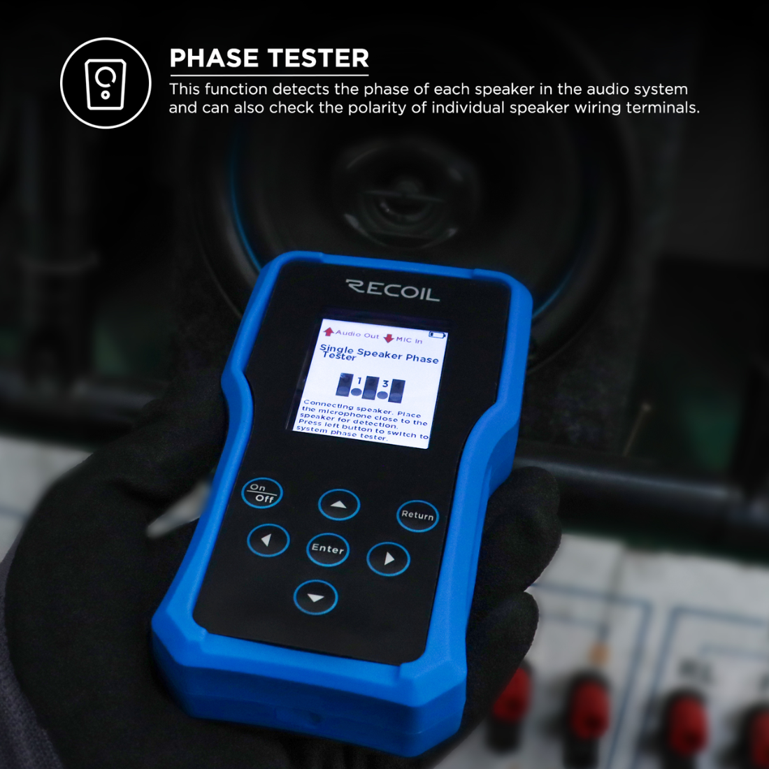 Recoil Audio MST1 Handheld Multifunctional Speaker and Audio System Tester