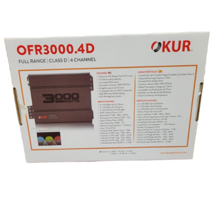 OKUR OFR3000.4D 4-Channel 3000 Watts Full-Range Class-D Car Audio Amplifier
