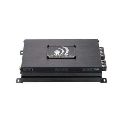 Massive Audio GT1 1-CH Monoblock 1040W Peak 1-Ohm Stable Class-D Car Amplifier