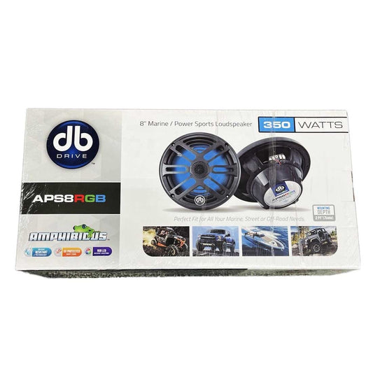 DB Drive APS8RGB 8" 2-Way 350W Max 4-Ohm Marine Audio Loudspeakers w/ RGB (Pair)