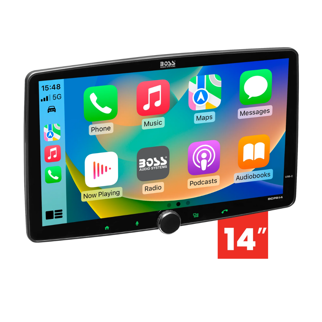 Boss BCPA14 1-DIN Bluetooth Digital Multimedia Receiver w/ 14" Touchscreen