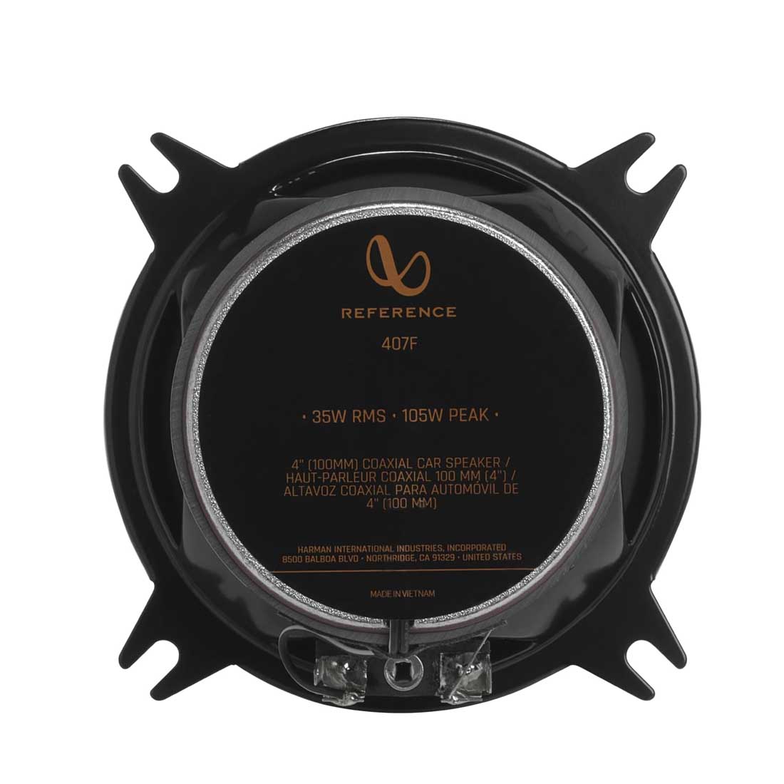 Infinity REF407F Reference Series 4" 2-Way 105W Peak 3-Ohm Car Audio Speakers