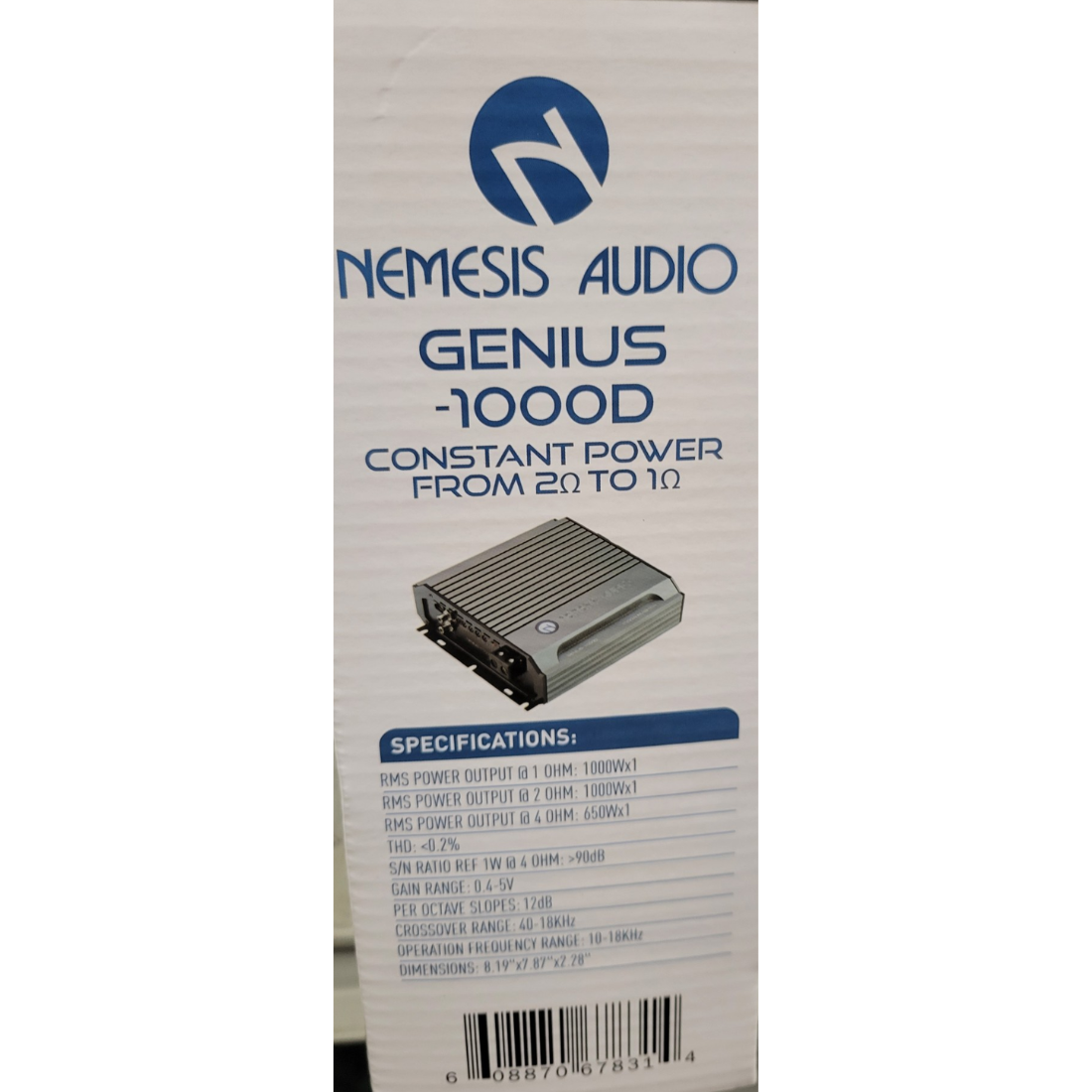 Nemesis Audio GENIUS-1000D Monoblock 1000W RMS Constant Power Class-D Amplifier