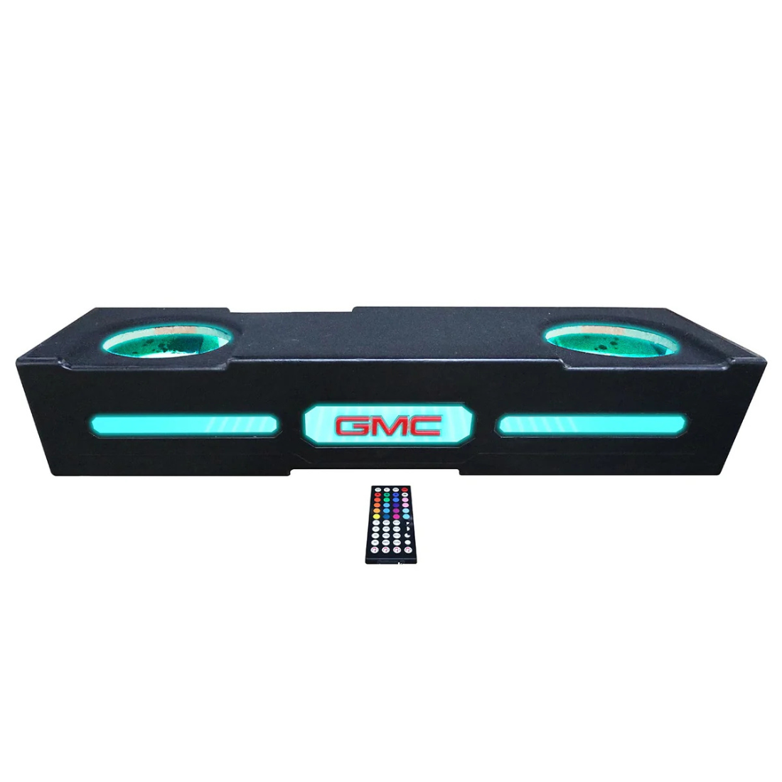 QPower QL-GMC19210 Dual 10" Vented Sub Enclosure w/ RGB for GMC 2019-24 Crew Cab