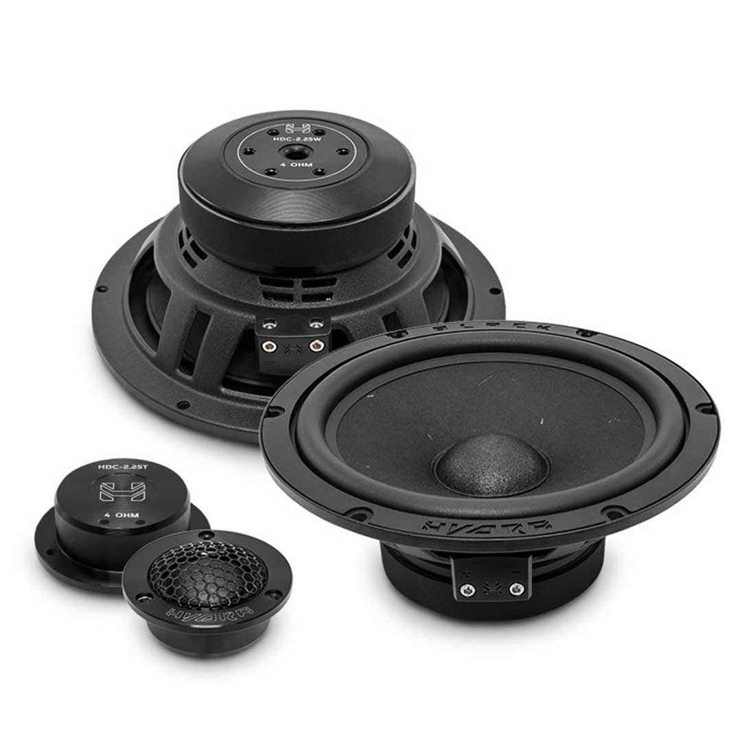 Black Hydra HDC-2.25 6.5" 150W Max 2-Way 4-Ohm Component Speaker System