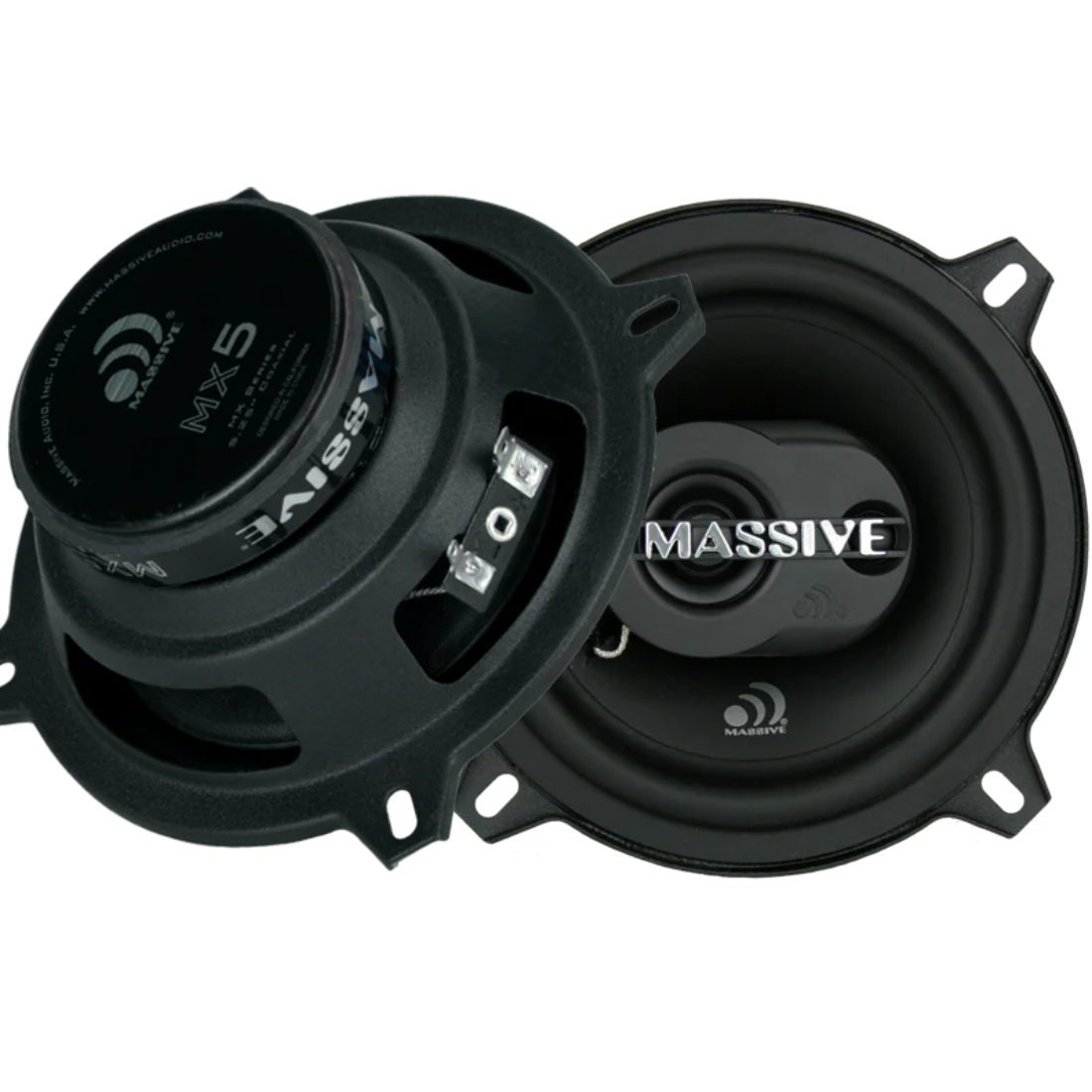 Massive Audio MX5 V2 5.25" 180 Watts Peak 4-Ohm Car Audio Coaxial Speakers