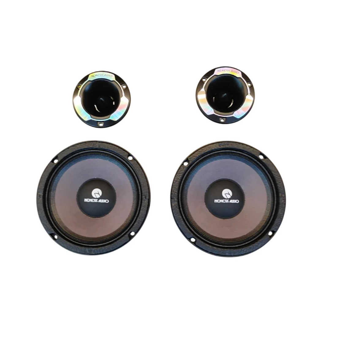 Nemesis Audio NA-6.5HPK 6.5" 400W Max Midrange Speakers & 4" Pro Tweeters Bundle