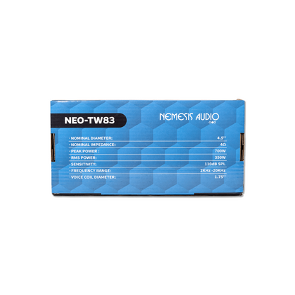 Nemesis Audio NEO-TW83 4.5" 700W Peak Power 4-Ohm 1.75" VC Super Tweeters (Pair)