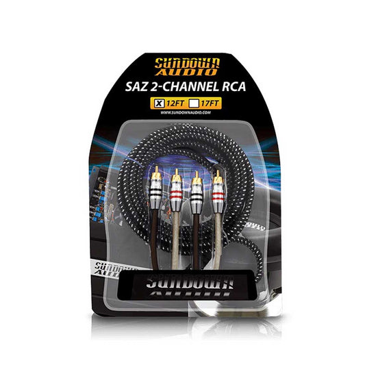 Sundown Audio SAZ-12FT 2-Channel 12Ft. Twisted 100% OFC RCA Interconnect Cable