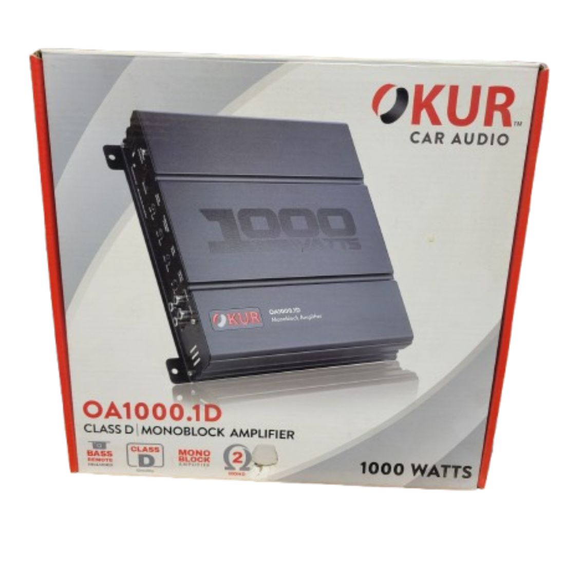 OKUR OA1000.1D 1-CH Monoblock 1 x 1000 Watt @ 1Ω Class-A/B Car Audio Amplifier
