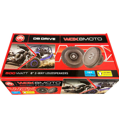 DB Drive WDX8MOTO 8" 2-Way 500W Max 4-Ohm Motorcycle Coaxial Loudspeakers (Pair)