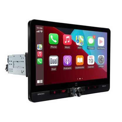 Dual DCPA1013 1-DIN 10.1" Apple CarPlay Android Auto Digital Multimedia Receiver