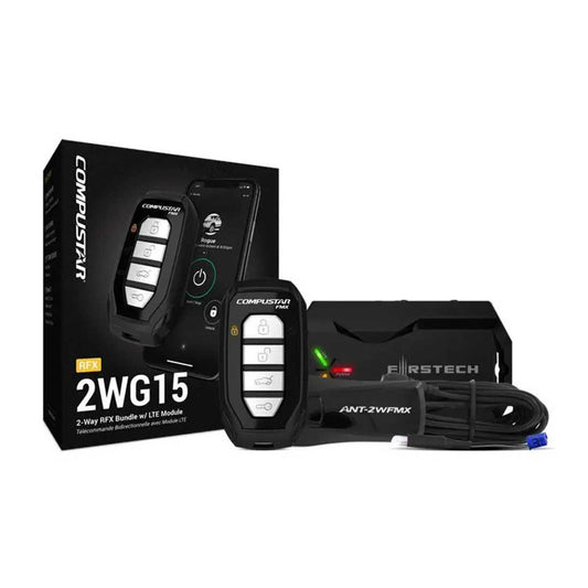 Compustar RFX-2WG15-FM 2-Way 4-Button 3000′ Max Range RFX Bundle w/ LTE Module