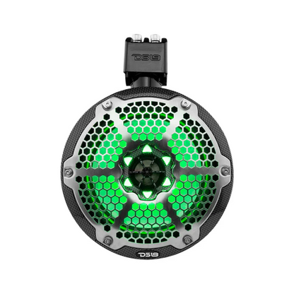 DS18 CF-X8TP 8" 375W Max Marine & Powersports Tower Speakers w/ RGB LED Lights