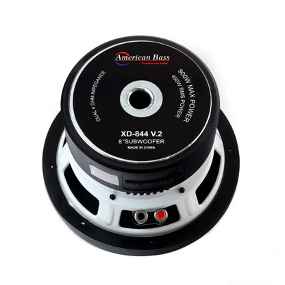 American Bass XD-844 V.2 8" 900W Max Dual 4-Ohm Voice Coil Car Audio Subwoofer