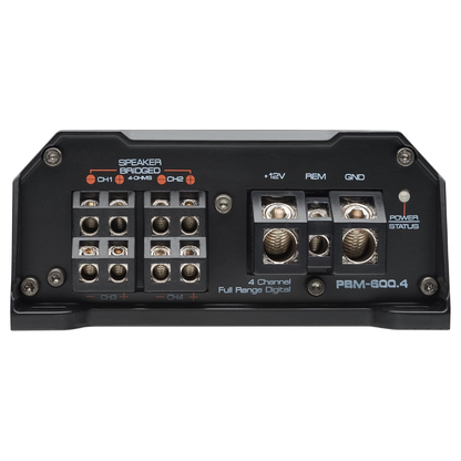 PowerBass PBM-600.4 4-Channel 600 Watts Class-D Full-Range Car Mini Amplifier
