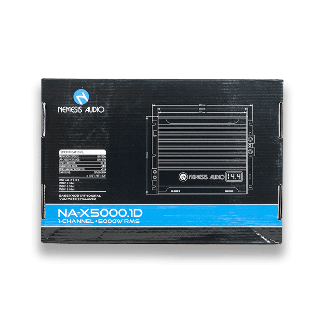 Nemesis Audio NA-X5000.1D 1-CH Monoblock 5000W RMS Class-D Car Amplifier