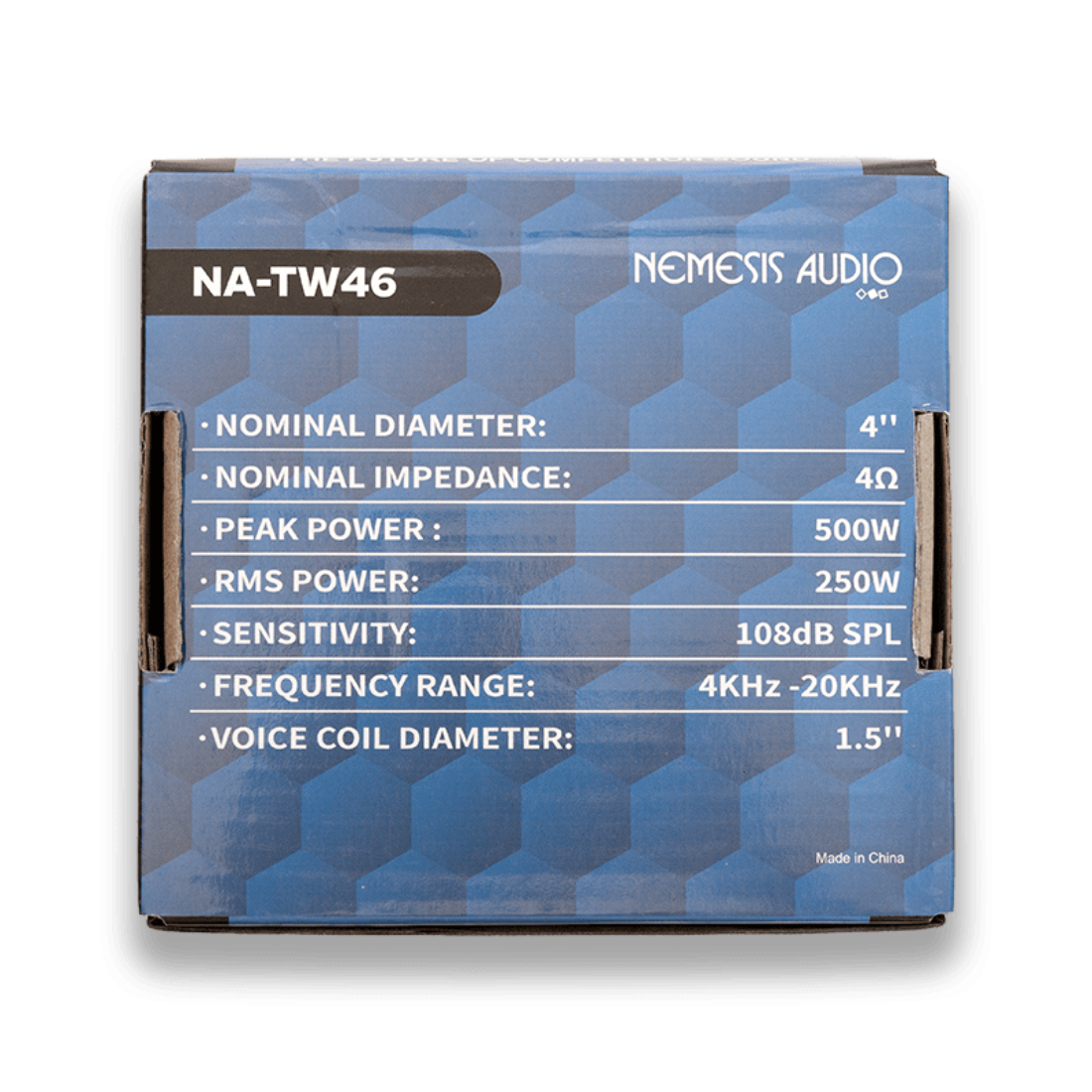 Nemesis Audio NA-TW46 4" 500W Peak 1.5" VC 4-Ohm High-Efficiency Super Tweeter