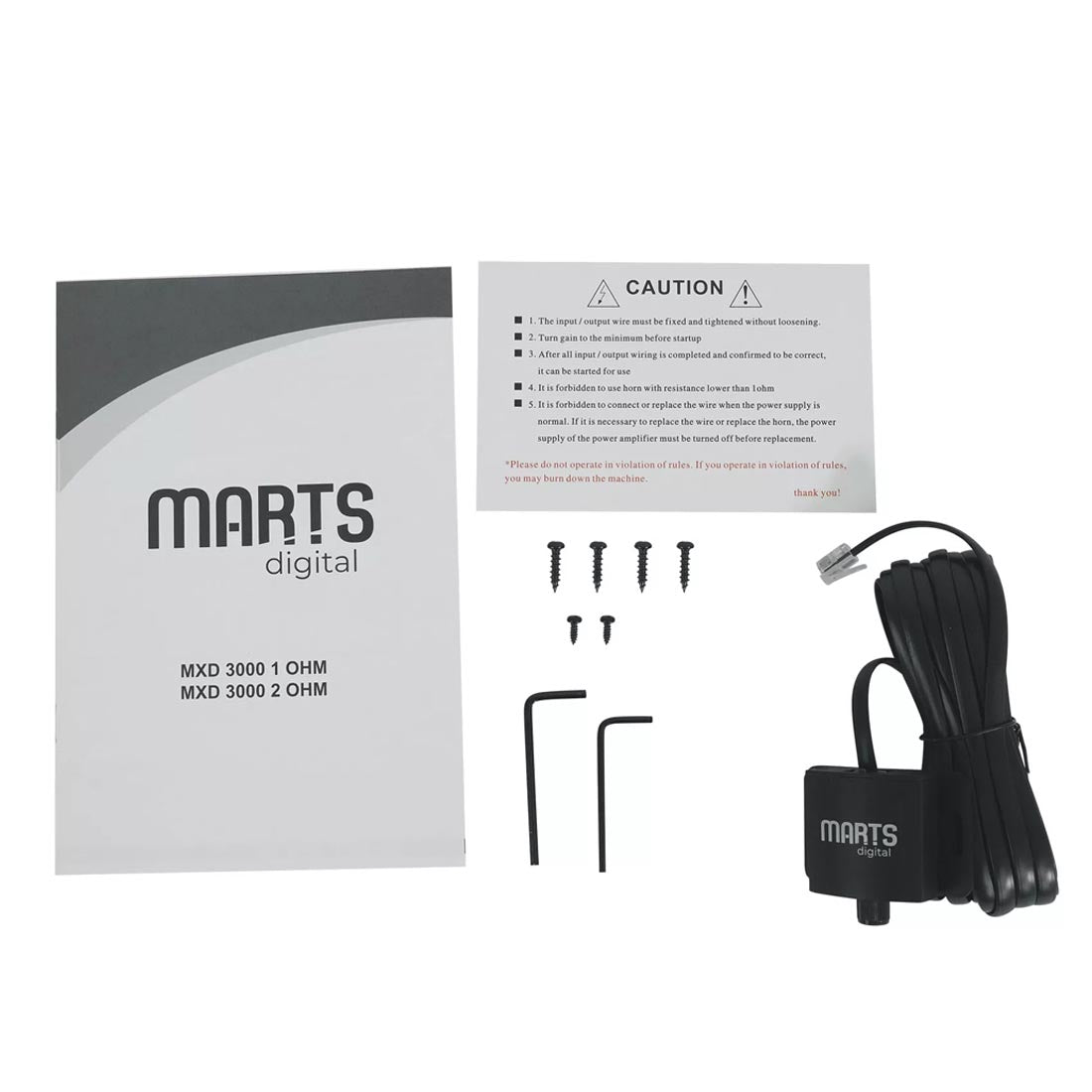 Marts Digital MXD-3000-1 1-CH Monoblock 3000W 1-Ohm Class-D Full Range Amplifier
