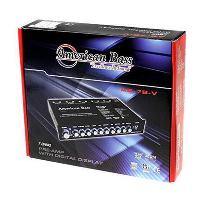 American Bass ABV-7B 7-Band Parametric Equalizer Pre-Amp with Digital Display