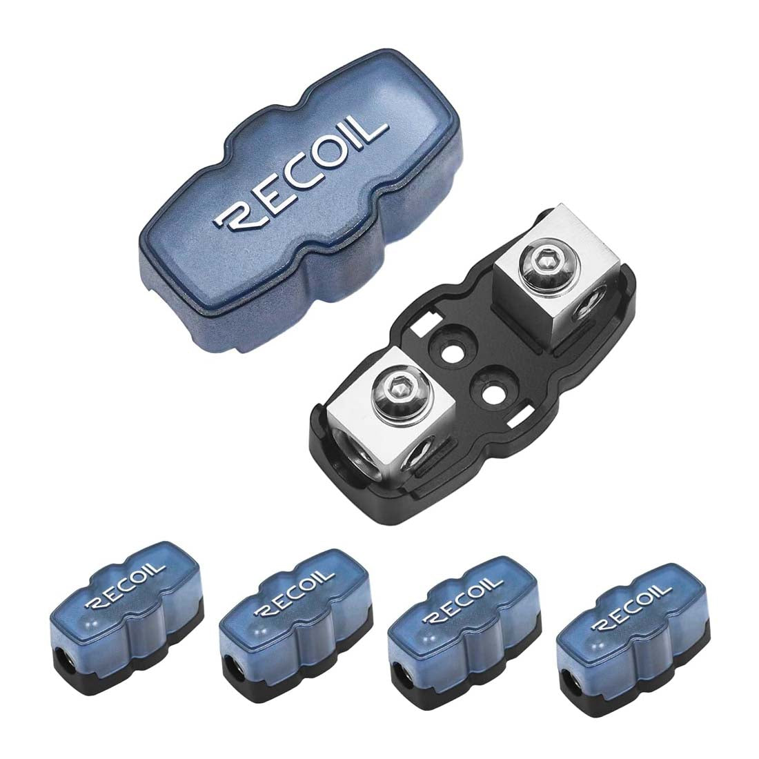 Recoil Audio SFH11 (5 Pcs) 4 to 8 Gauge In & Out Mini-ANL Heavy-Duty Fuse Holder