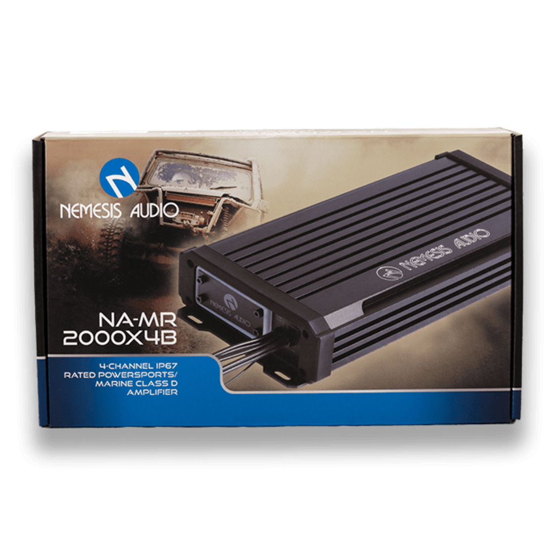 Nemesis Audio NA-MR2000X4B 4-Channel 250W RMS x 4 @ 2-Ohm IP67 Marine Amplifier