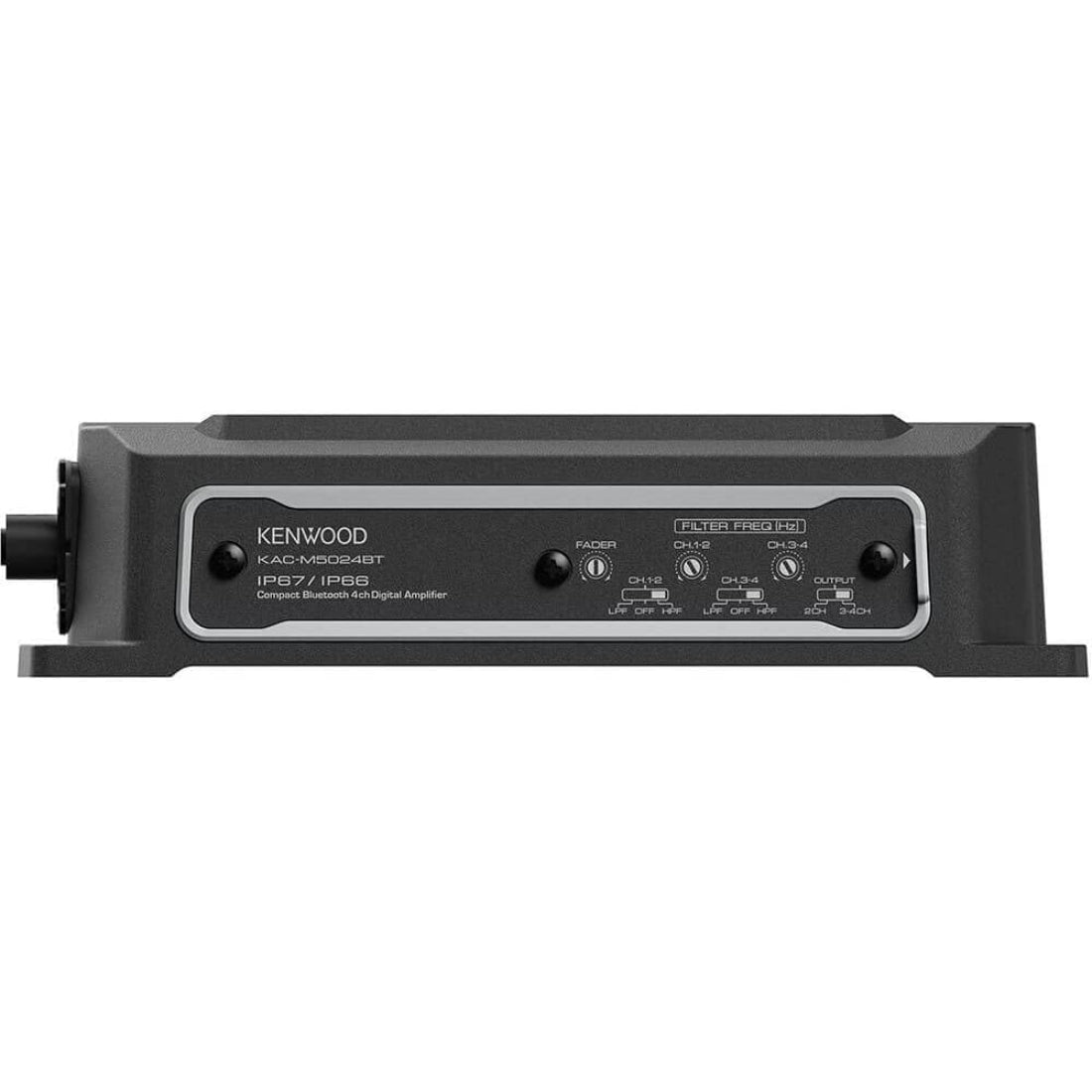 Kenwood KAC-M5024BT 4-Channel 600W Max Class-D Compact Digital Marine Amplifier