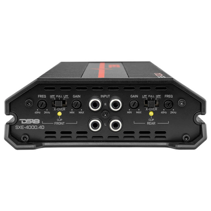 DS18 SXE-4000.4D/BK 4000W Max 4-Channel Class-D Full-Range Car Amplifier - Black