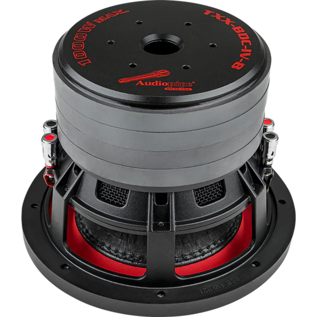 Audiopipe TXX-BDC-IV-8 8" 1000W Max Dual 4-Ohm Voice Coil Quad Stack Subwoofer