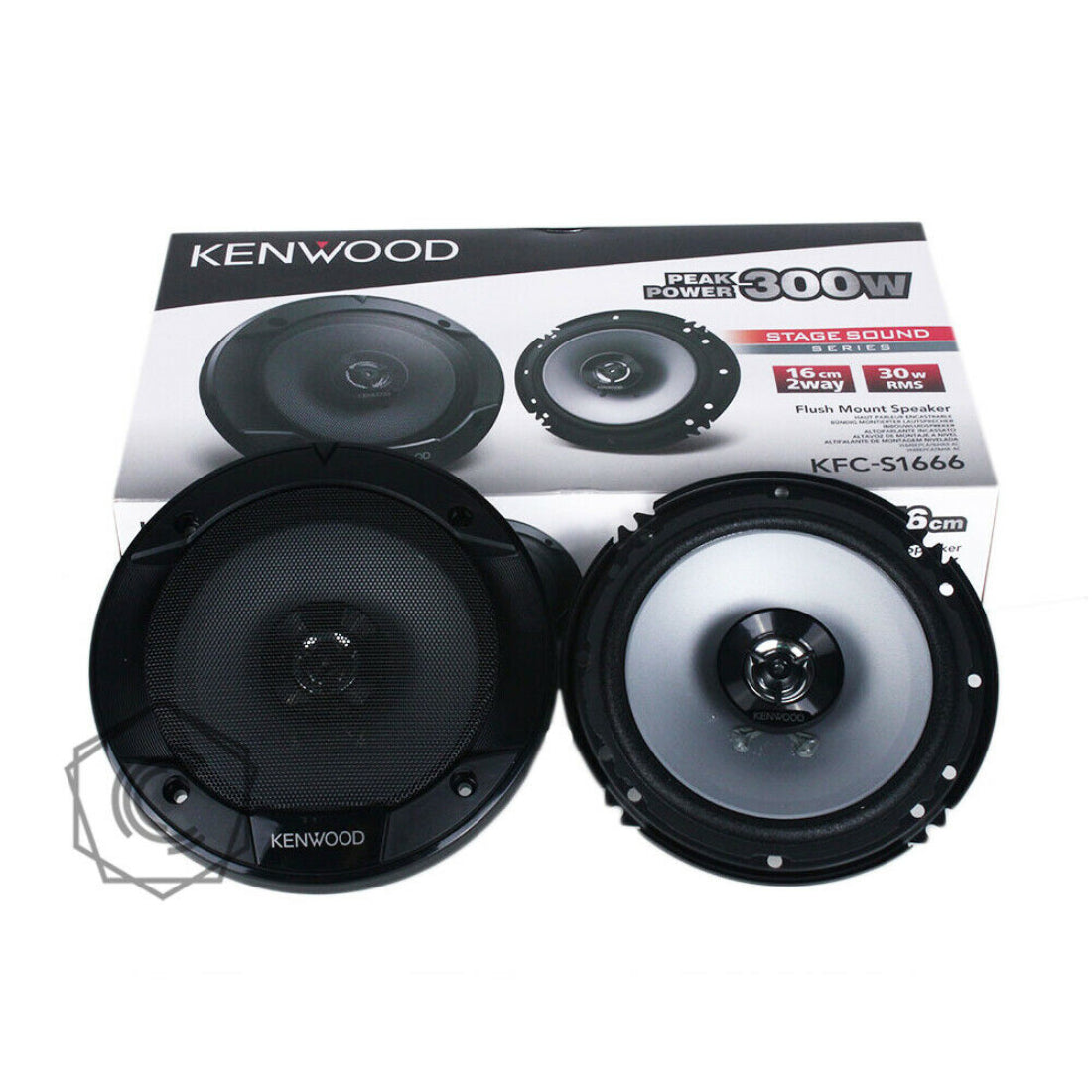 Kenwood KFC-S1666 6.5" Stage Sound Series 2-Way 300Watts Coaxial Car Speakers