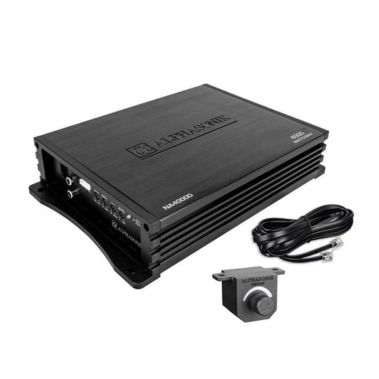 Alphasonik NA4000D  Monoblock 4000W Max Class-D Car Amplifier w/ Remote Bass Knob