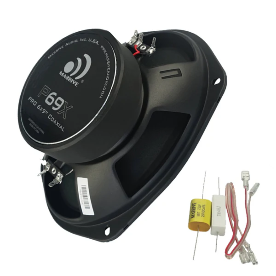 Massive Audio P69XV2 6" x 9" 2-Way 300W Peak 4-Ohm Coaxial Pro Audio Speaker