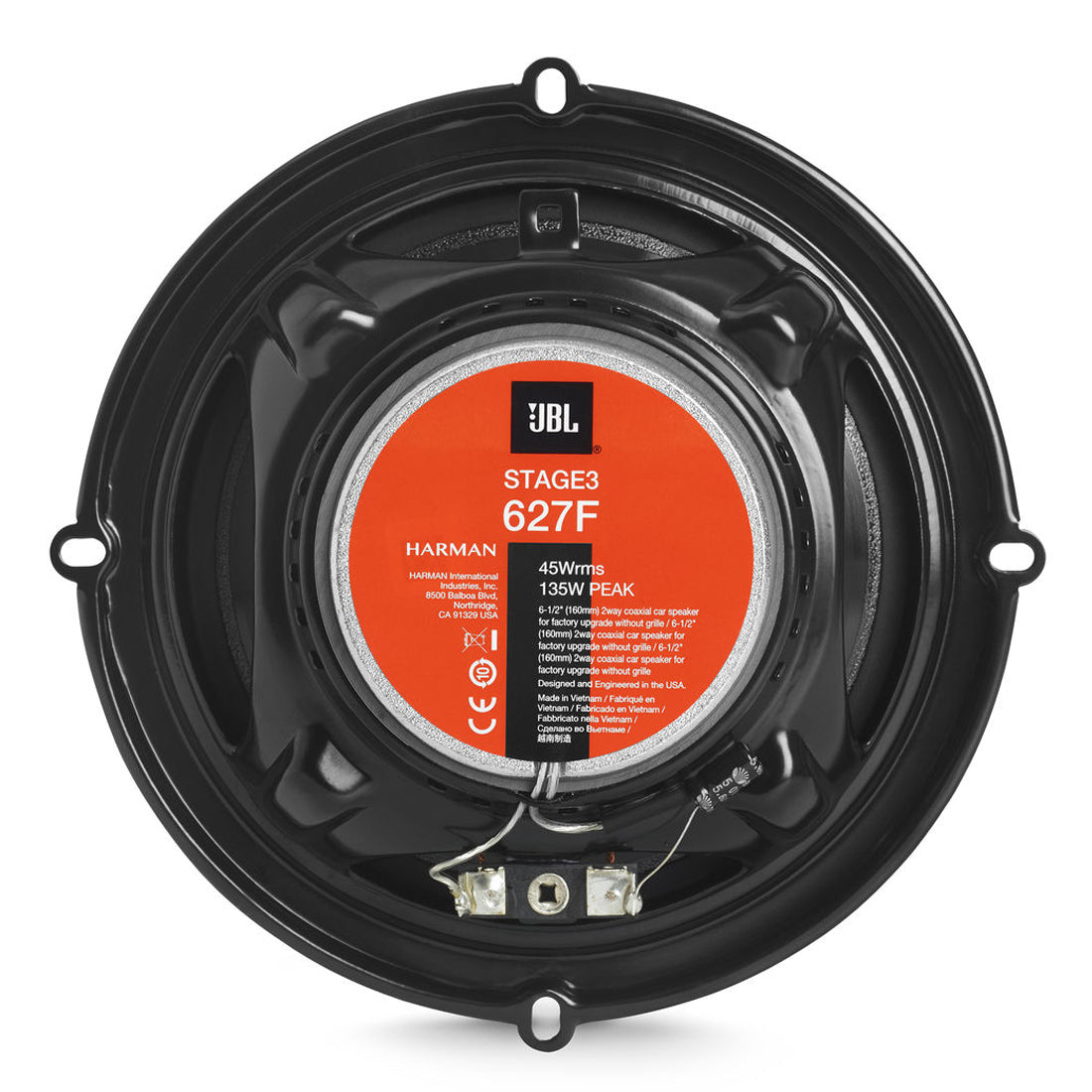 JBL Stage3 627F 6-1/2" 2-Way 225W Peak 3-Ohm Car Audio Speakers NO GRILL (Pair)