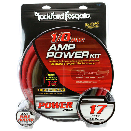 Rockford Fosgate RFK1D Amp Kit 1/0 AWG Dual Amplifier Kit