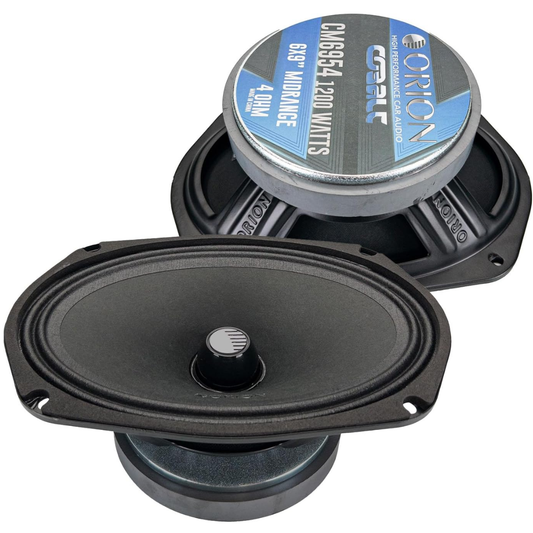 Orion CM6954 6" x 9" 1200W Peak 4-Ohm 1.5" VC Car Midrange Speakers (Pair)