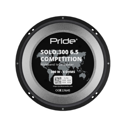 Pride SOLO.300 6.5" 300 Watts RMS Power 4-Ohm Car Audio Speakers (Pair)