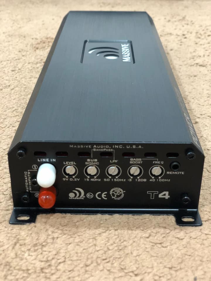 Massive Audio TRIDENT T4 2000 Watts 1 RMS @ 1 Ohm Mono Block Marine Amplifier