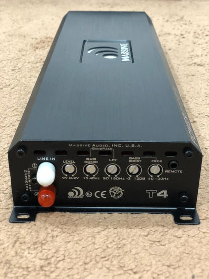 Massive Audio TRIDENT T4 2000 Watts 1 RMS @ 1 Ohm Mono Block Marine Amplifier