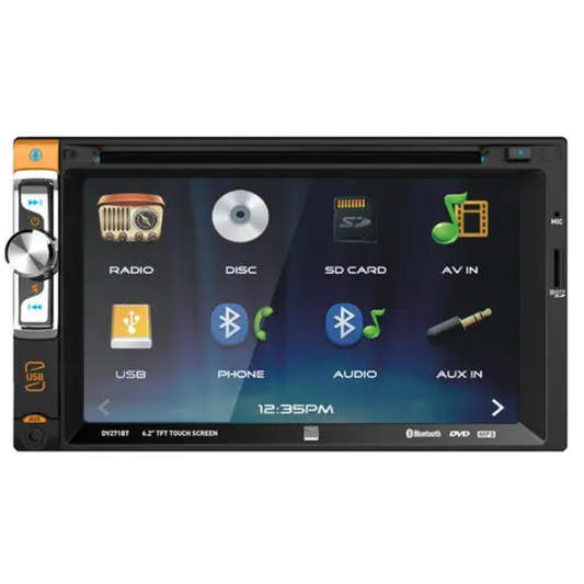 Dual DV271BT 2-DIN 6.2" Touchscreen CD/DVD/Bluetooth Digital Multimedia Receiver