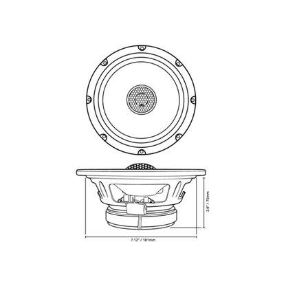 DB Drive WDX8MOTO 8" 2-Way 500W Max 4-Ohm Motorcycle Coaxial Loudspeakers (Pair)