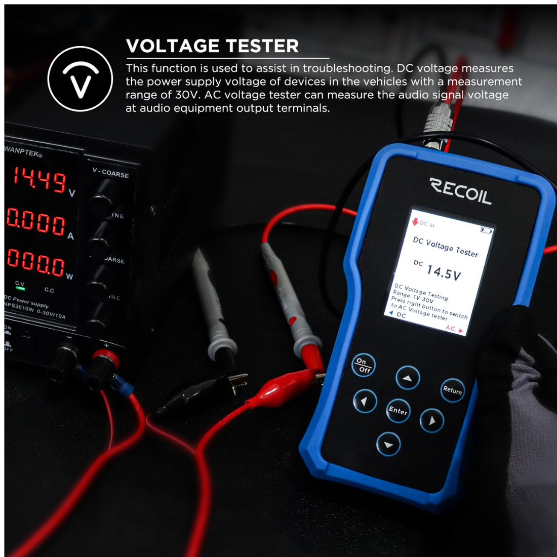 Recoil Audio MST1 Handheld Multifunctional Speaker and Audio System Tester