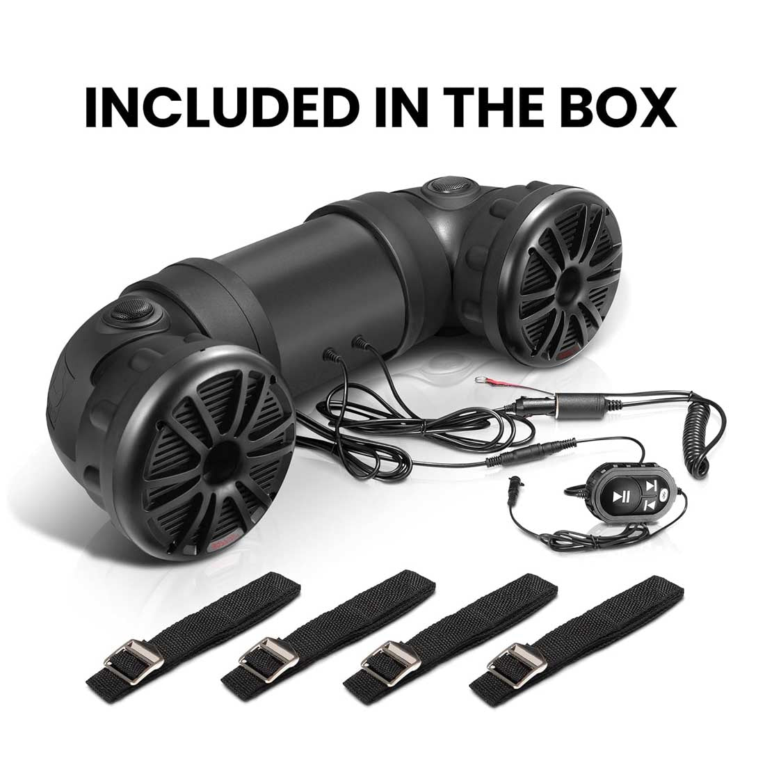 Boss ATV25B 450 W Max Amplified 6.5" Marine Bluetooth Powersports Speaker System