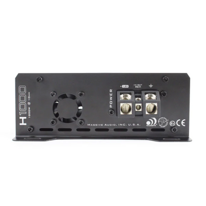 Massive Audio H1000 1-CH Monoblock 1050 Watts RMS @ 1 Ohm Class-D Car Amplifier