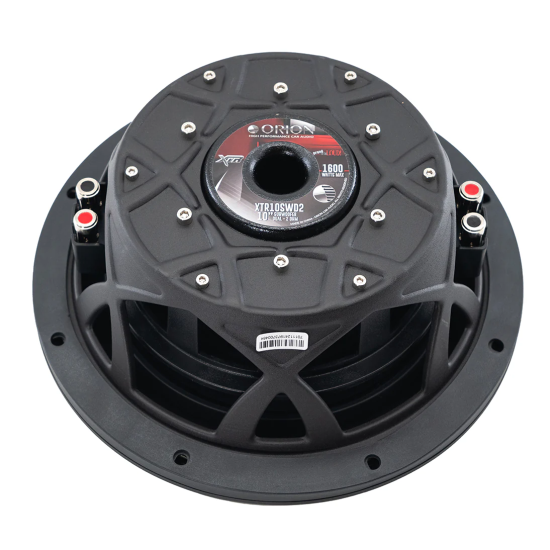 Orion XTR10SWD2 10" 1600W Peak Dual 2-Ohm Voice Coil DVC Shallow Mount Subwoofer