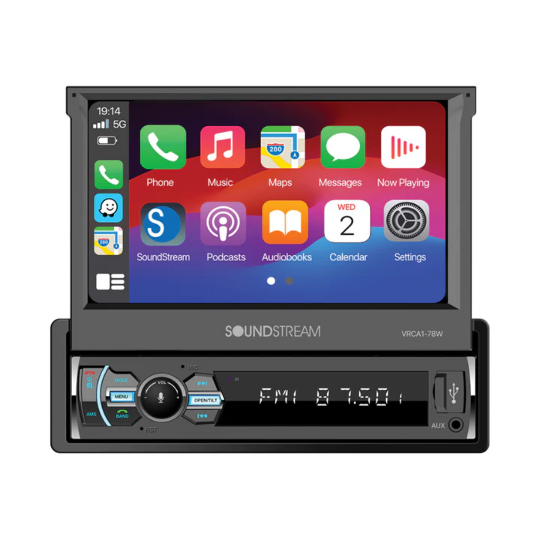 Soundstream VRCA1-78W 7" Digital Media Receiver w/ Apple CarPlay & Android Auto